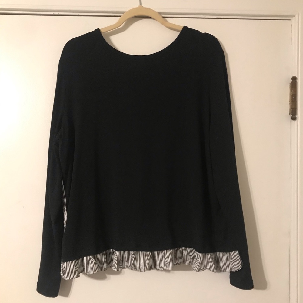 Kate Spade Broome Street ruffle hem top